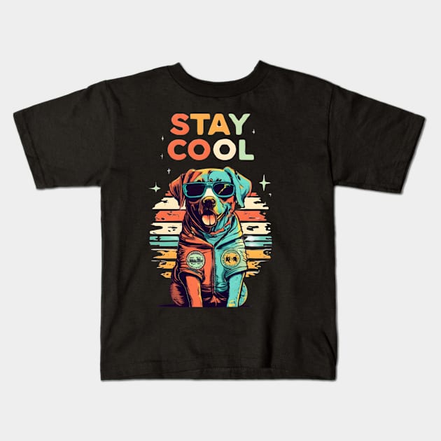 Stay Cool Labrador Retriever Crewneck Sweatshirt Kids T-Shirt by Canvas Cove Works